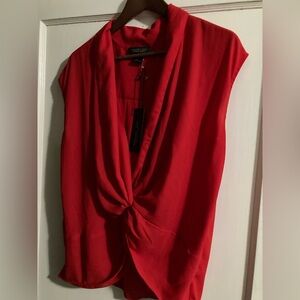 Rachel Zoe small red lunar New Year NWT sleeveless blouse